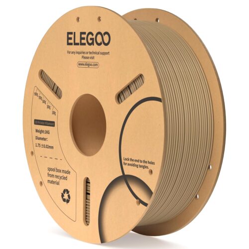 ELEGOO Wood PLA Filament 1.75mm 1KG, Real Wood Fibers